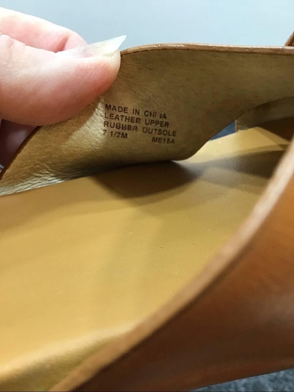 Michael Michael  Kors Cognac Somerly Leather Crossband Slide Sandals 7.5 - Picture 9 of 9
